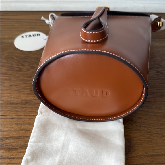 Staud Phoebe Convertible Leather Bucket Bag - Picture 6 of 8
